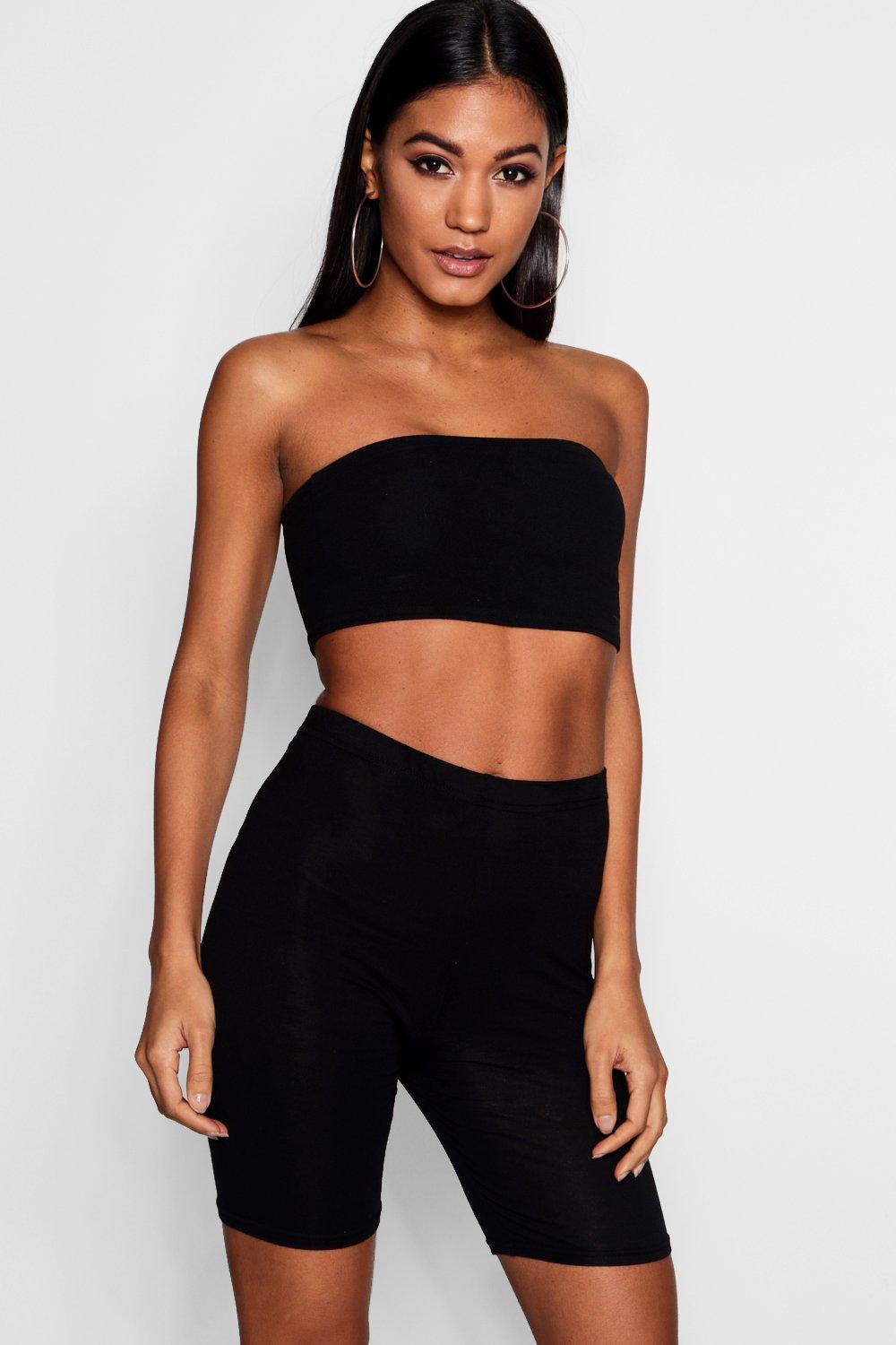 boohoo black cycling shorts