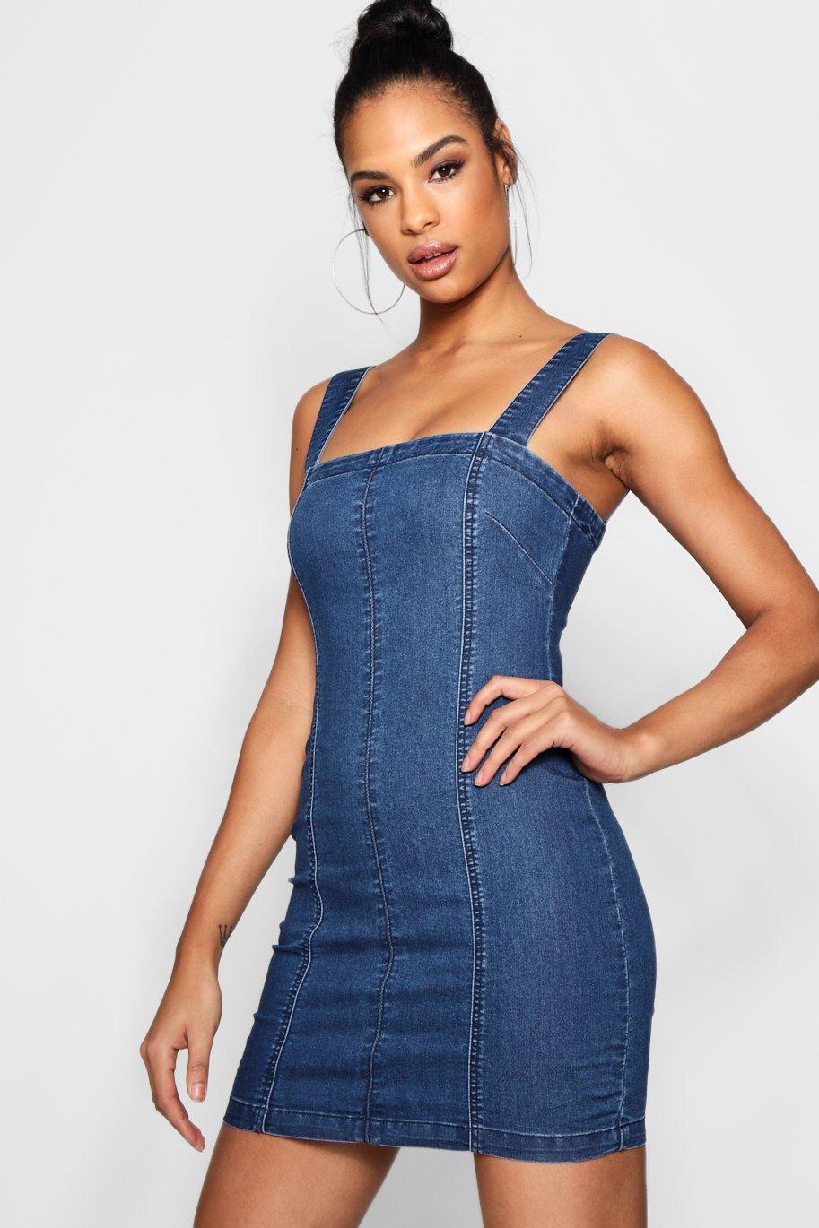 boohoo denim dress