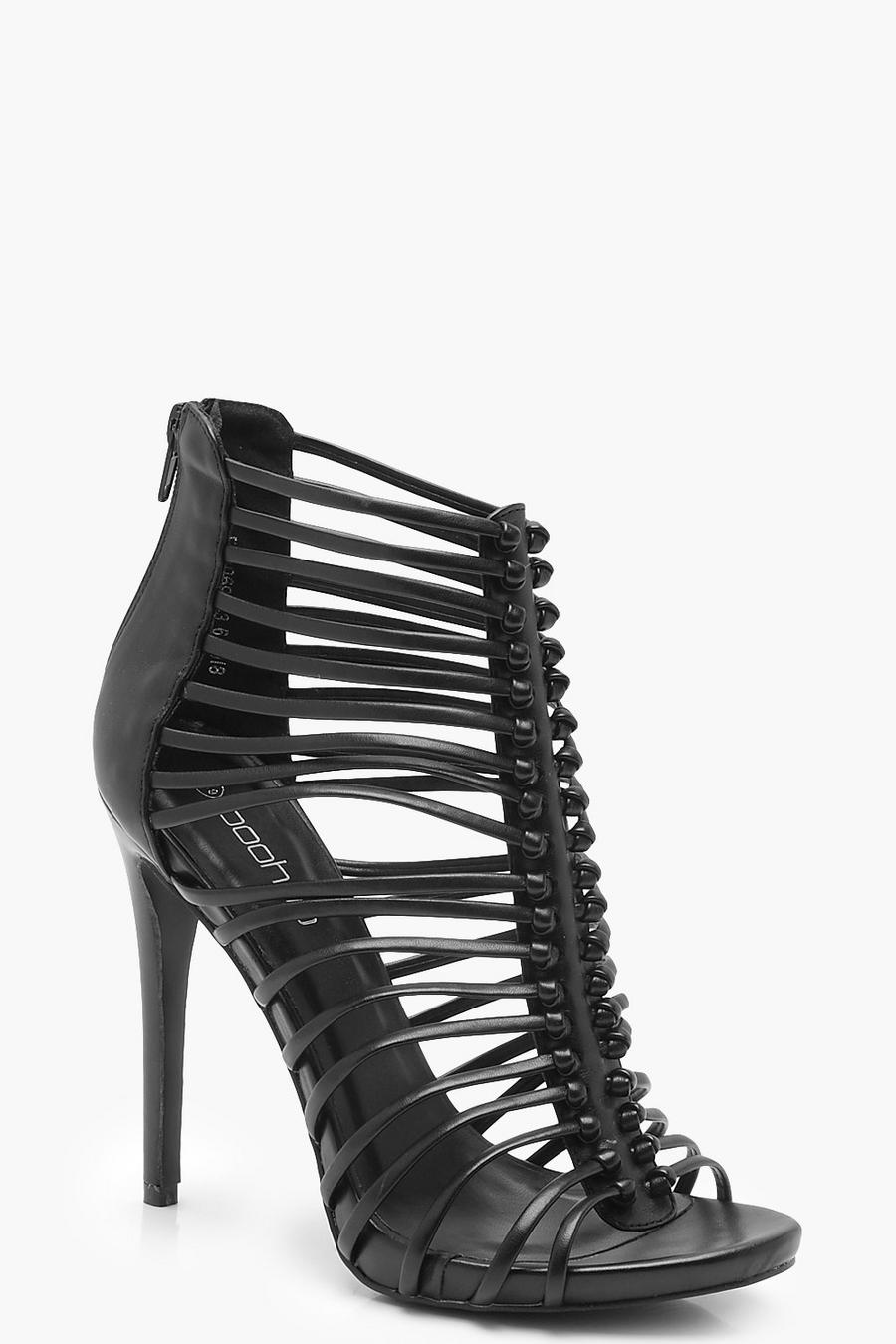 Cage Gladiator Peeptoe Heels image number 1