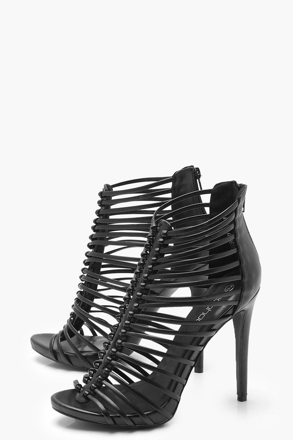 Cage Gladiator Peeptoe Heels