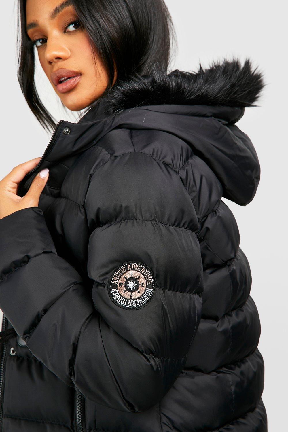 Short Quilted Bubble Jacket boohoo