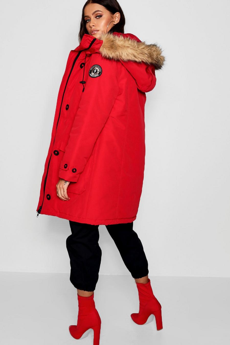 Red Arctic Padded Jacket image number 1