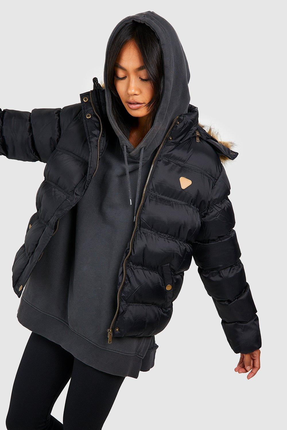 short black quilted jacket