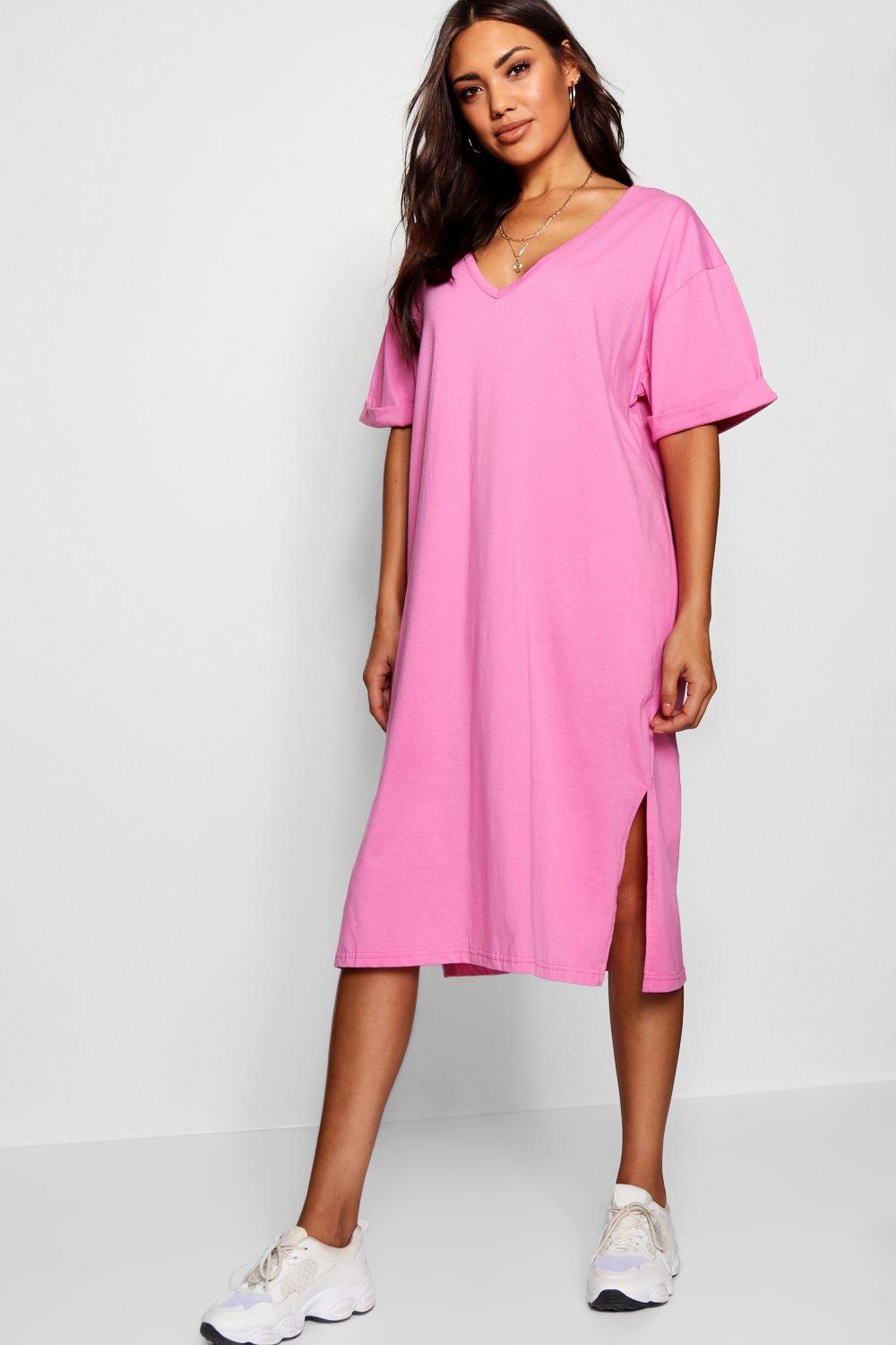 boohoo midi shirt dress