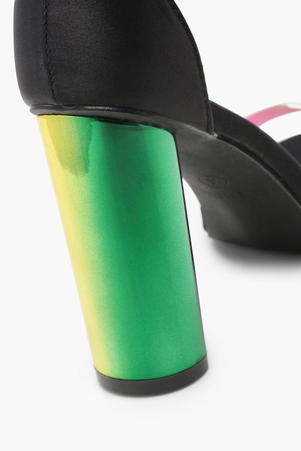 Green deals iridescent heels