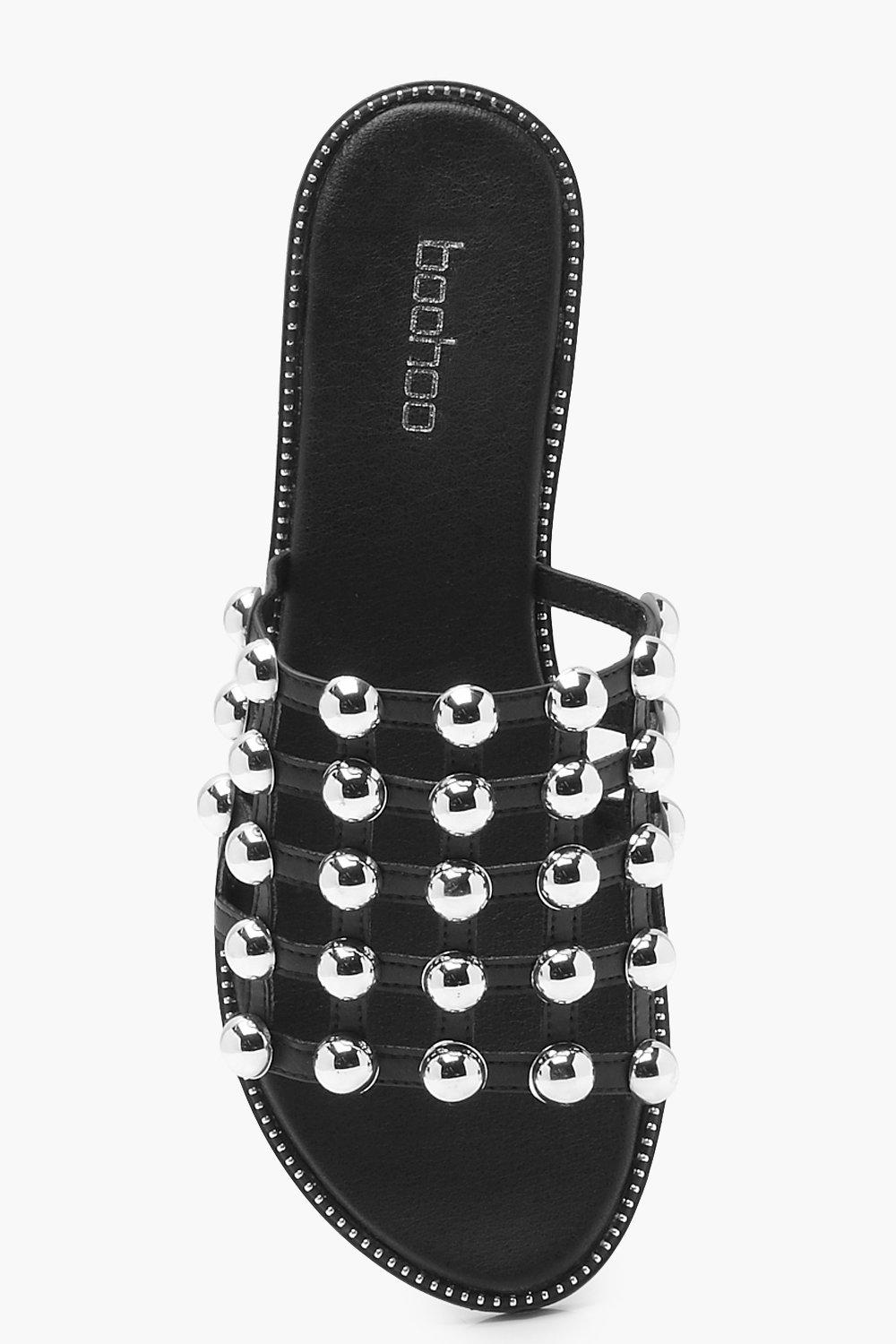 Caged studded online sliders