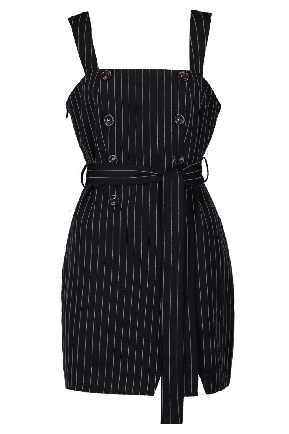 boohoo pinstripe dress