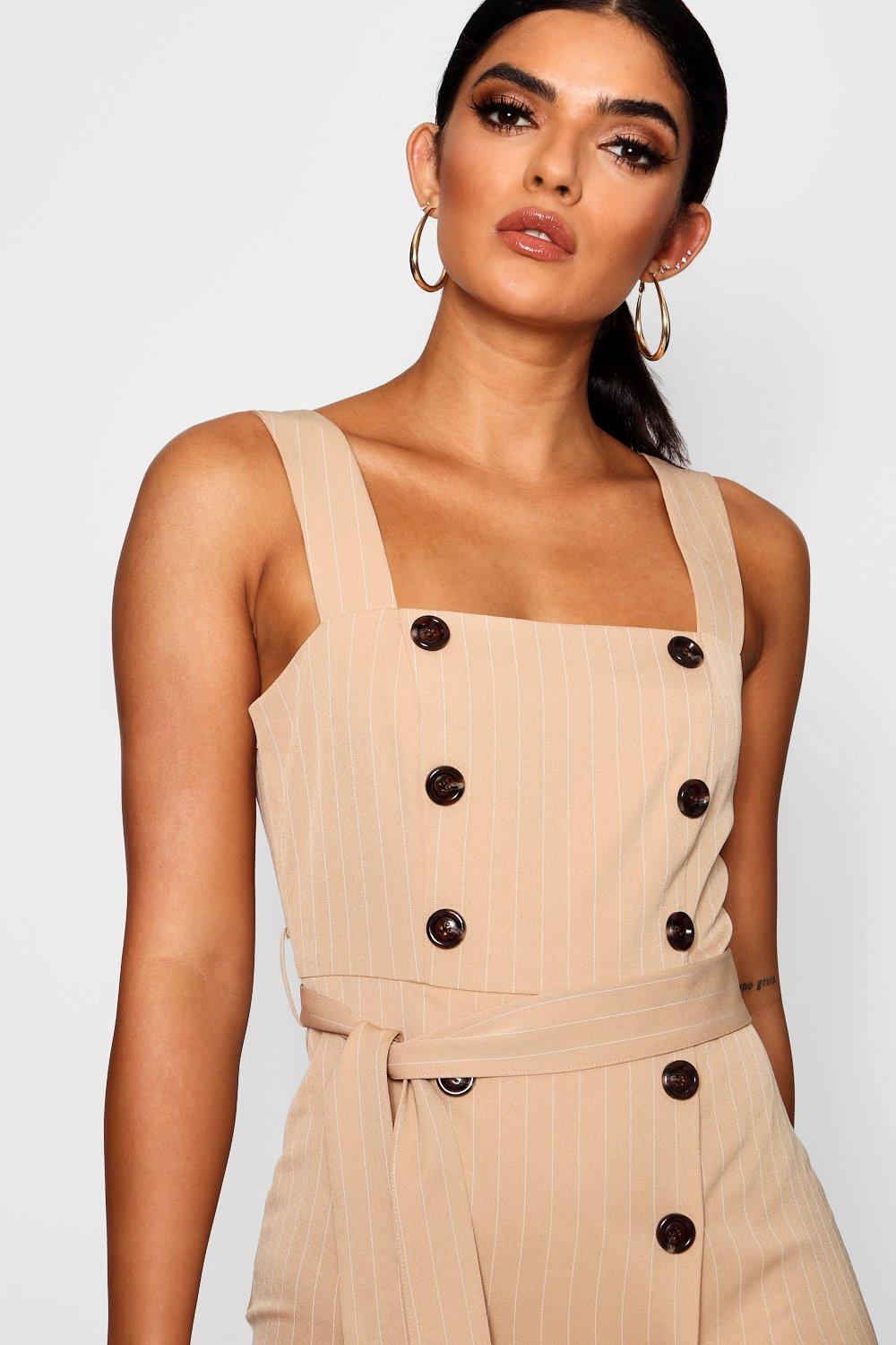 boohoo pinstripe dress