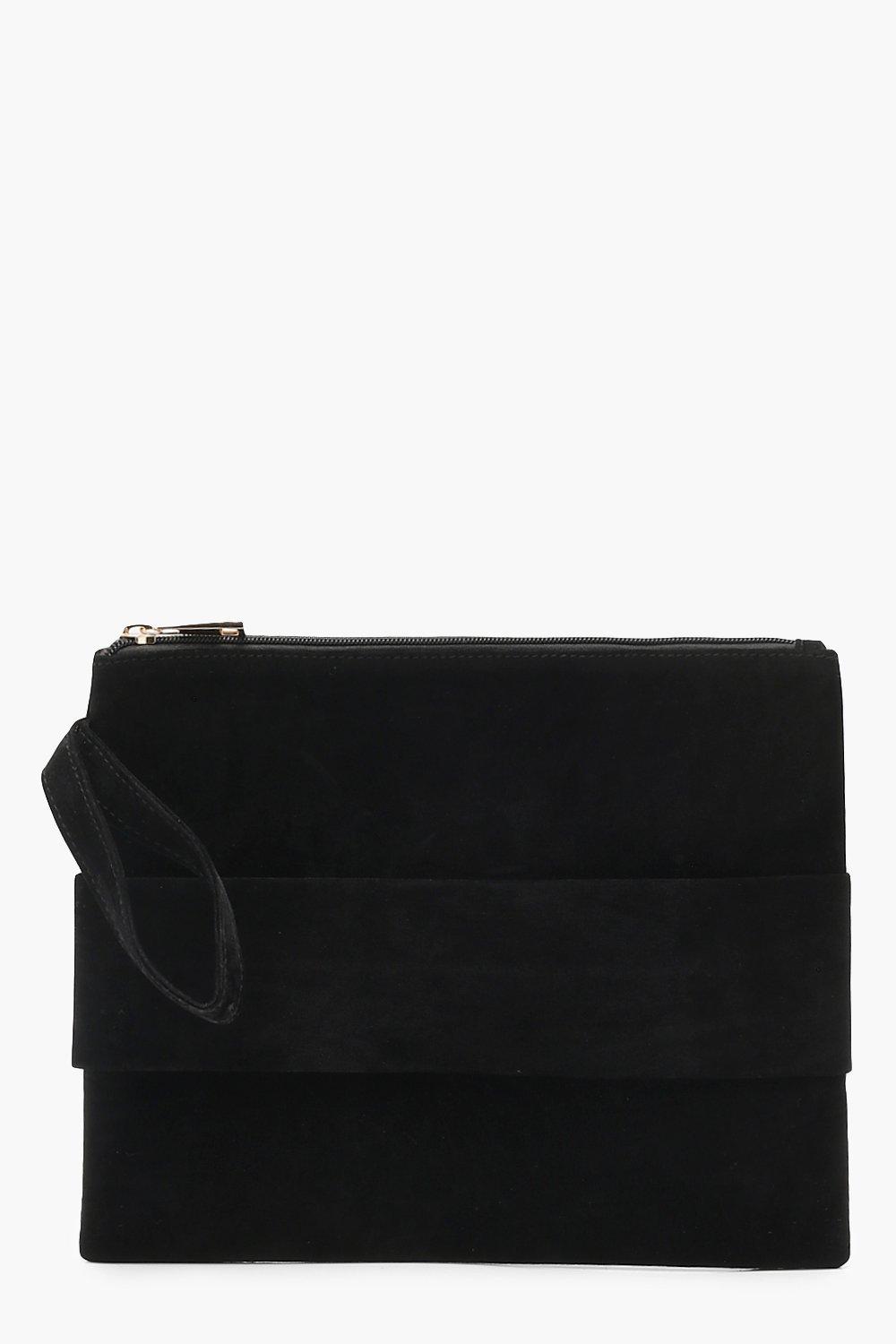 clutch with hand strap