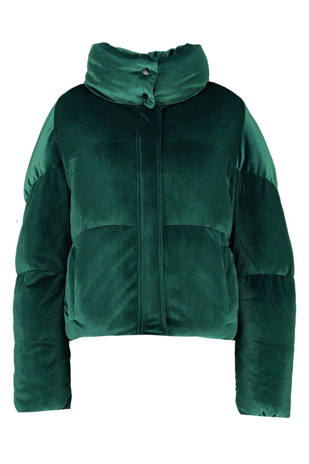 Green best sale velvet puffer