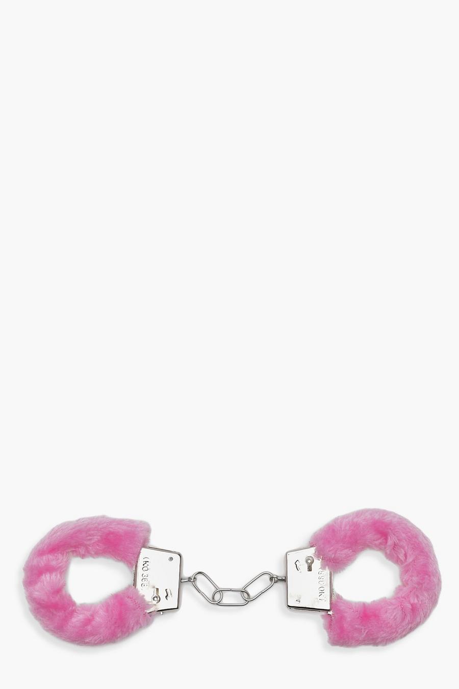 Flauschige rosa Handschellen image number 1
