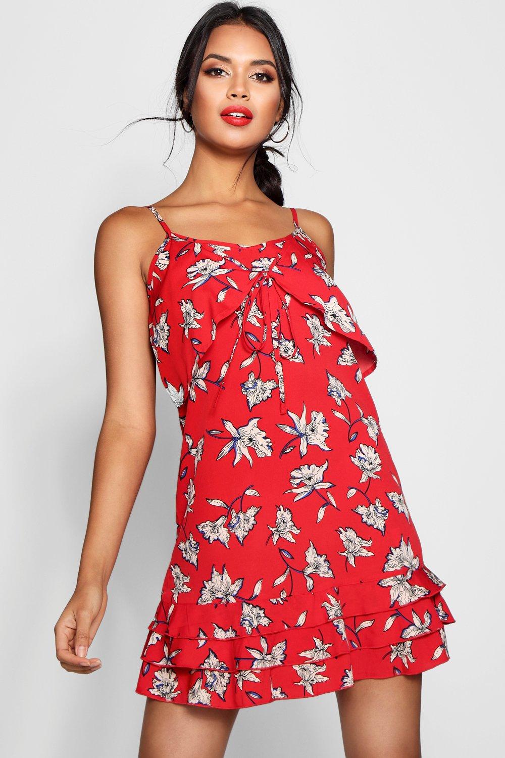 boohoo floral shift dress