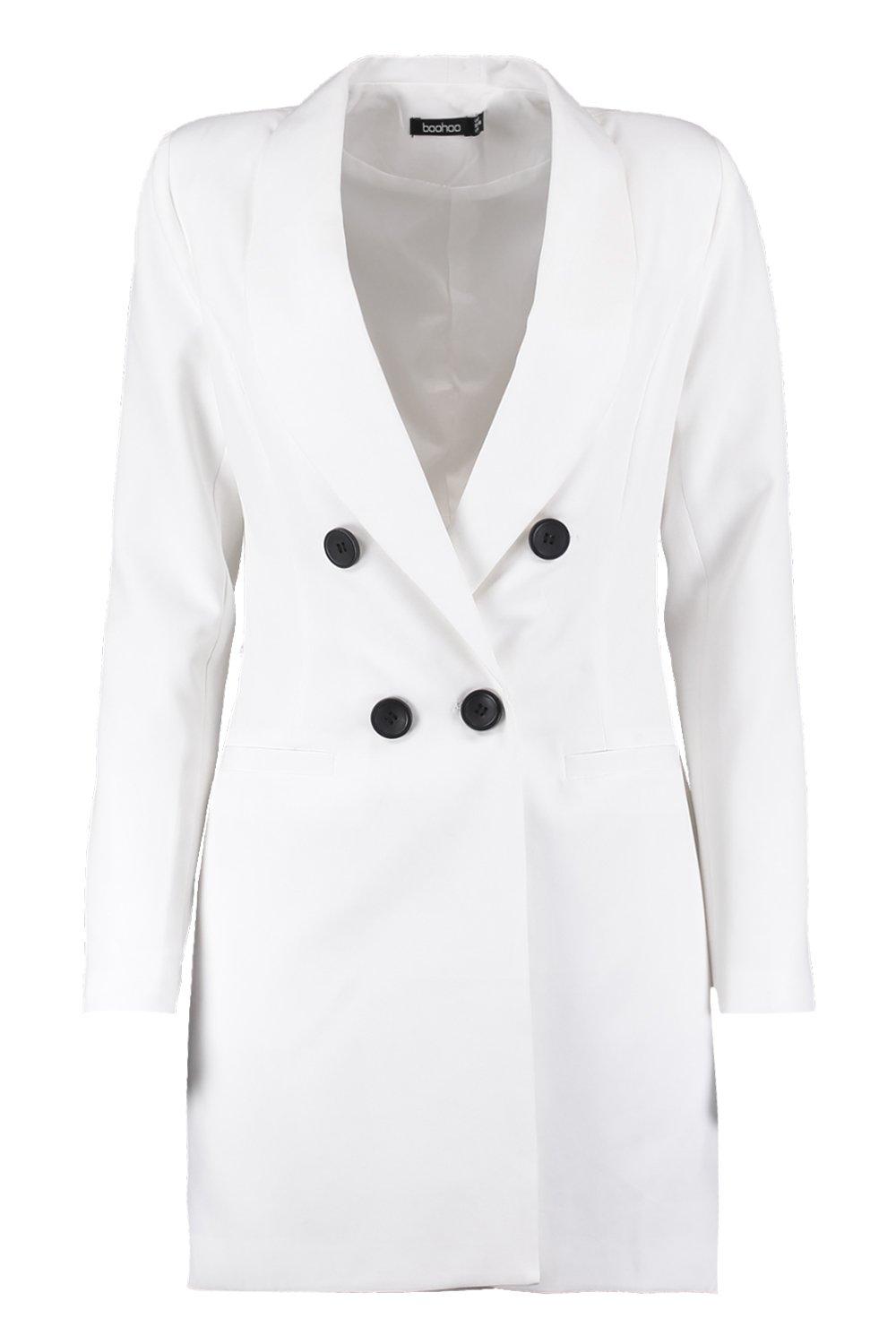 boohoo white blazer dress