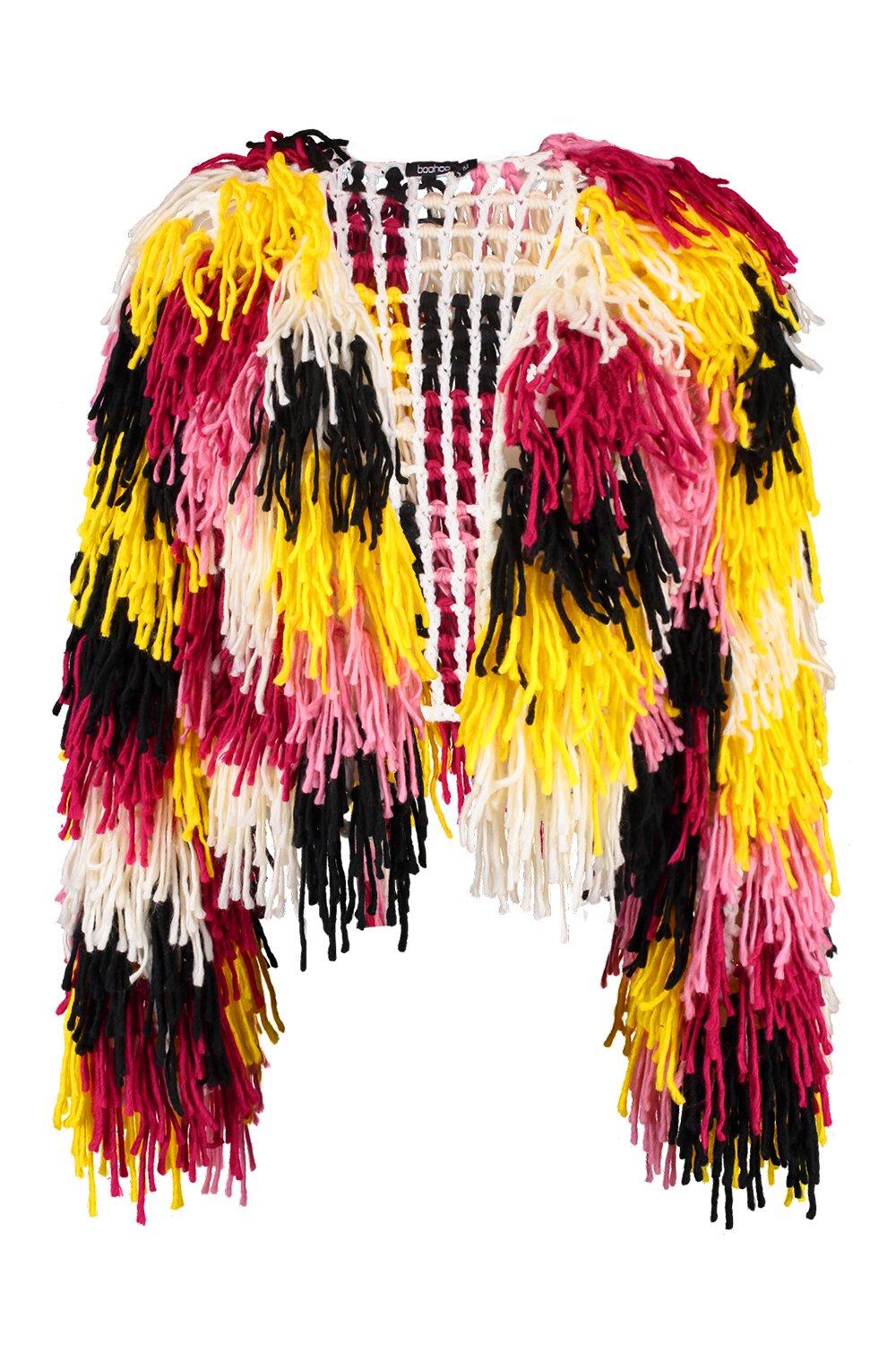 Multi coloured hotsell shaggy jacket