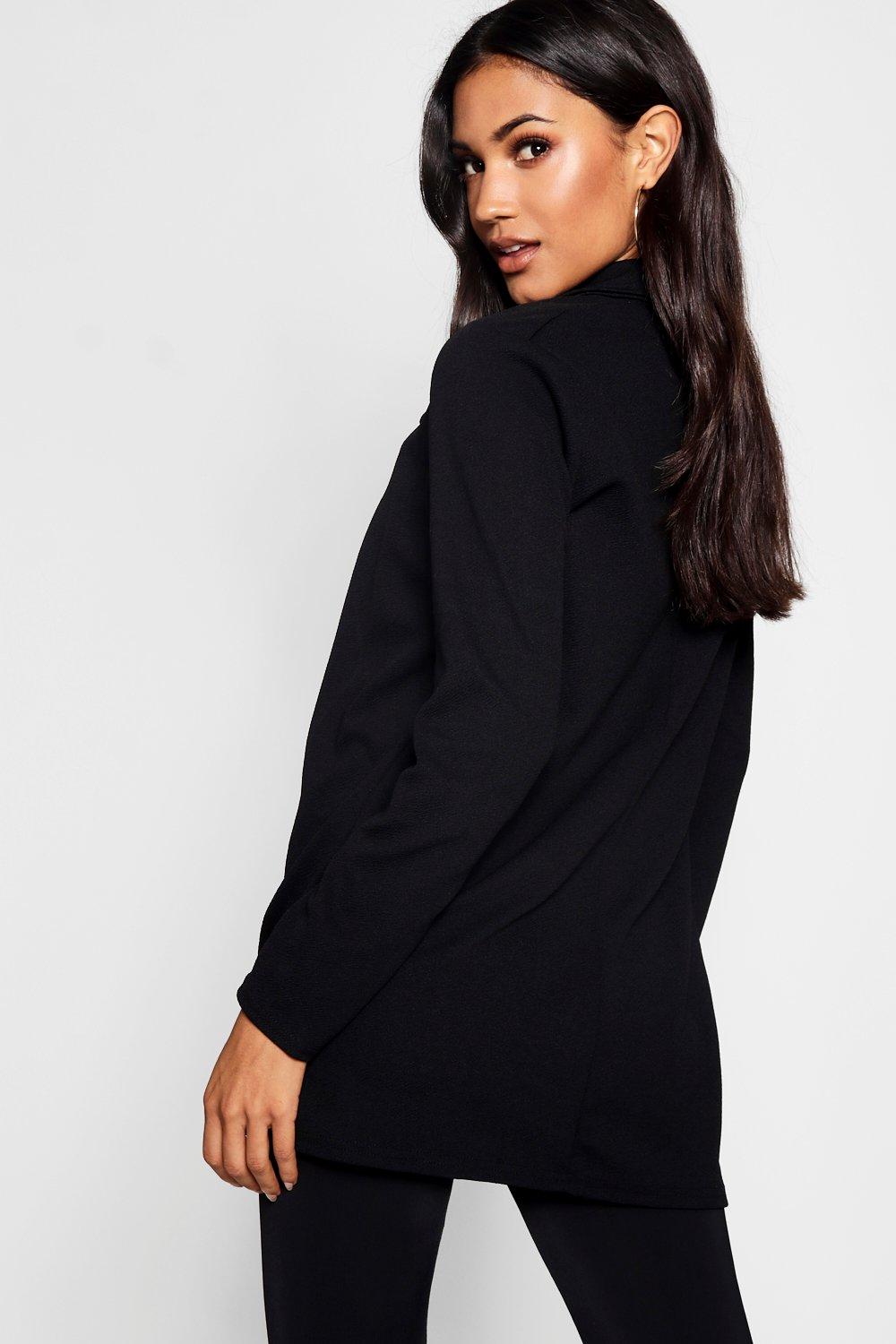 black crepe blazer