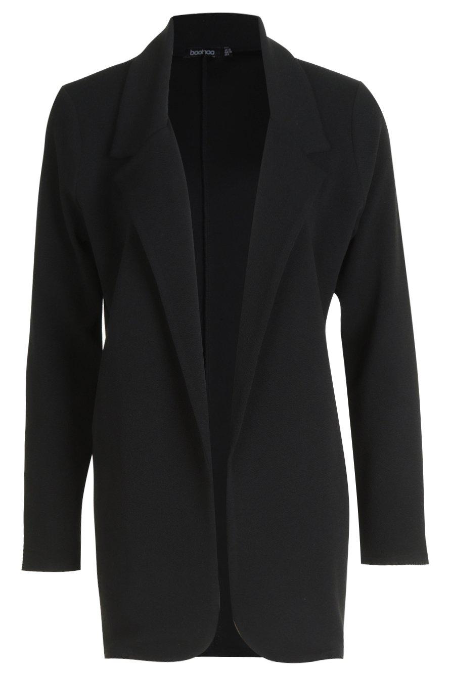 Jersey Knit Crepe Fitted Blazer