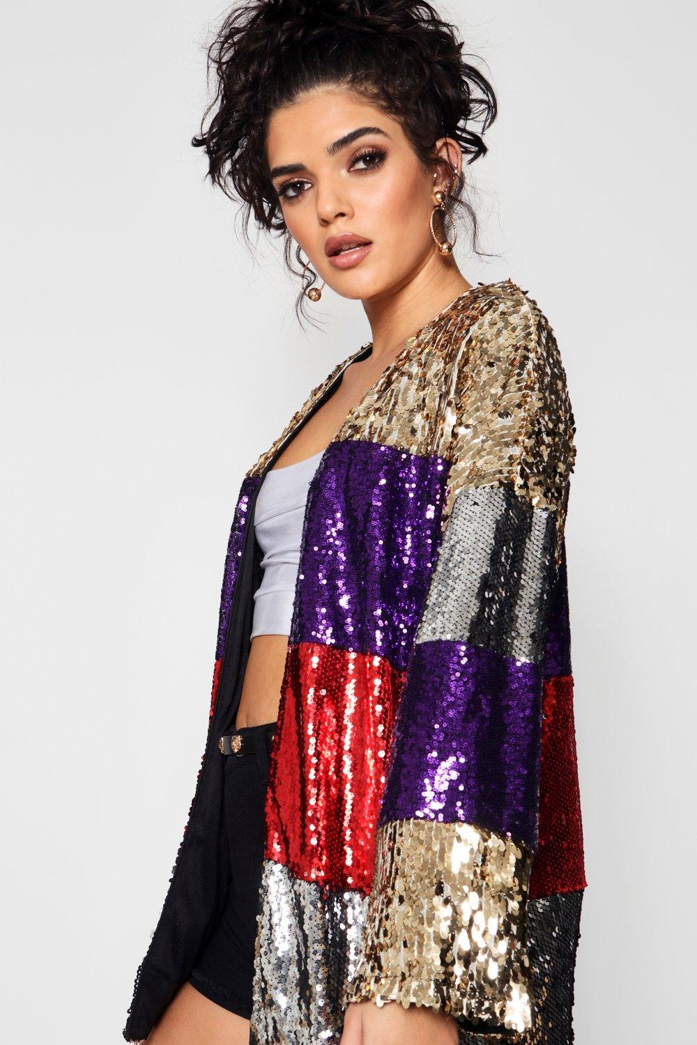 Boohoo best sale sequin kimono