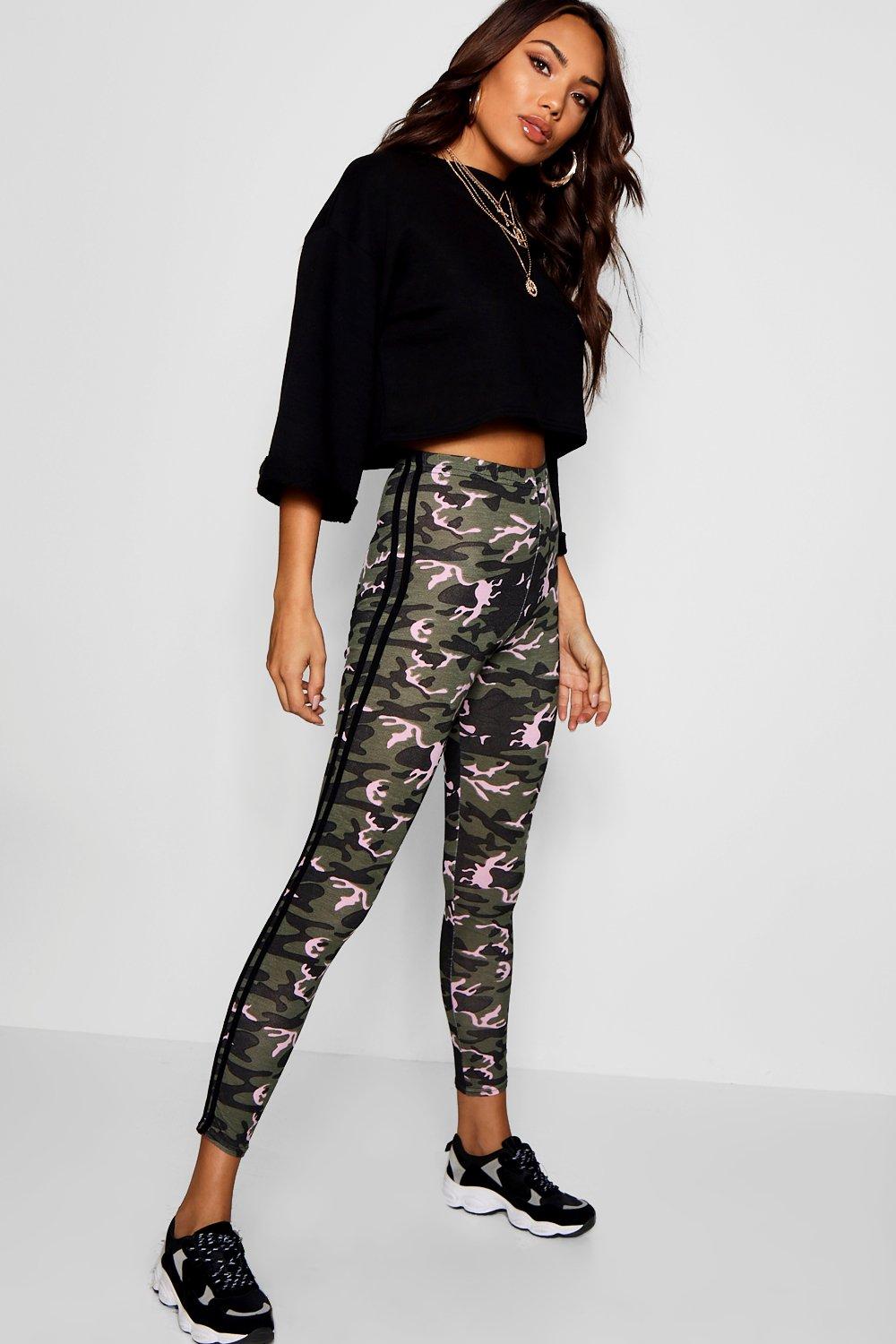 Leggings de camuflaje María con lateral | boohoo