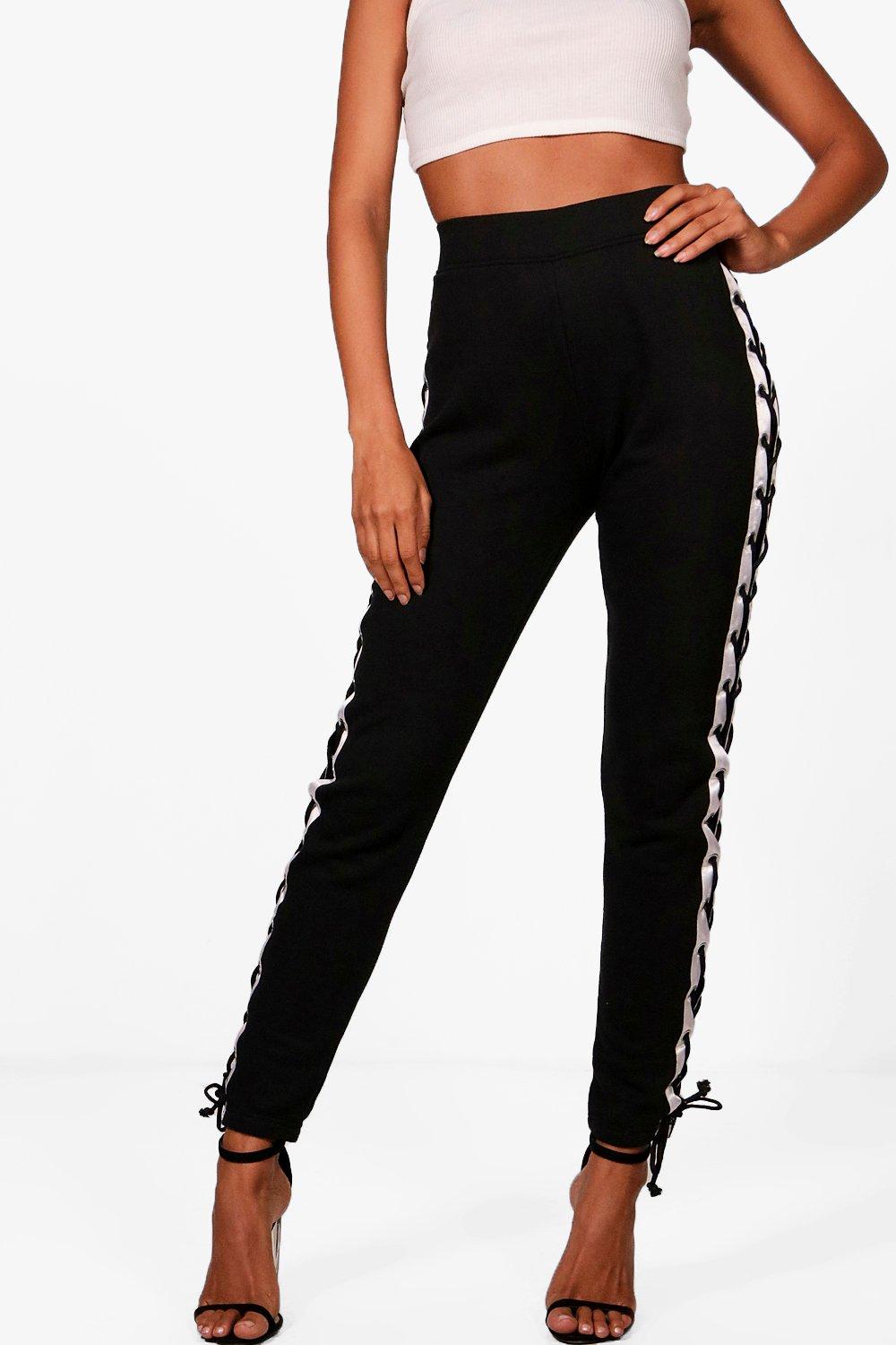 Lace Up Side Jogger Leggings boohoo DK