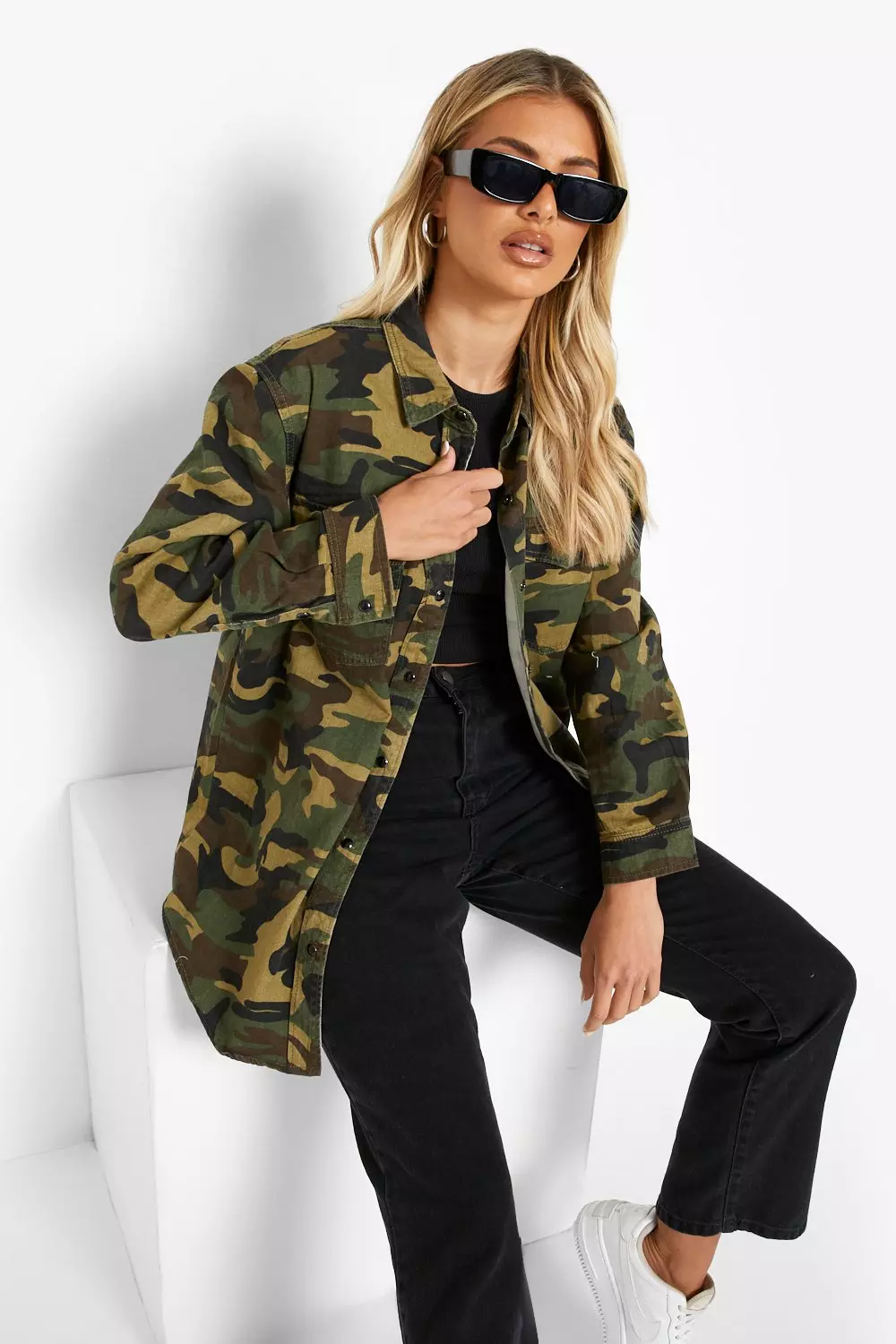 Denim best sale camouflage shirt