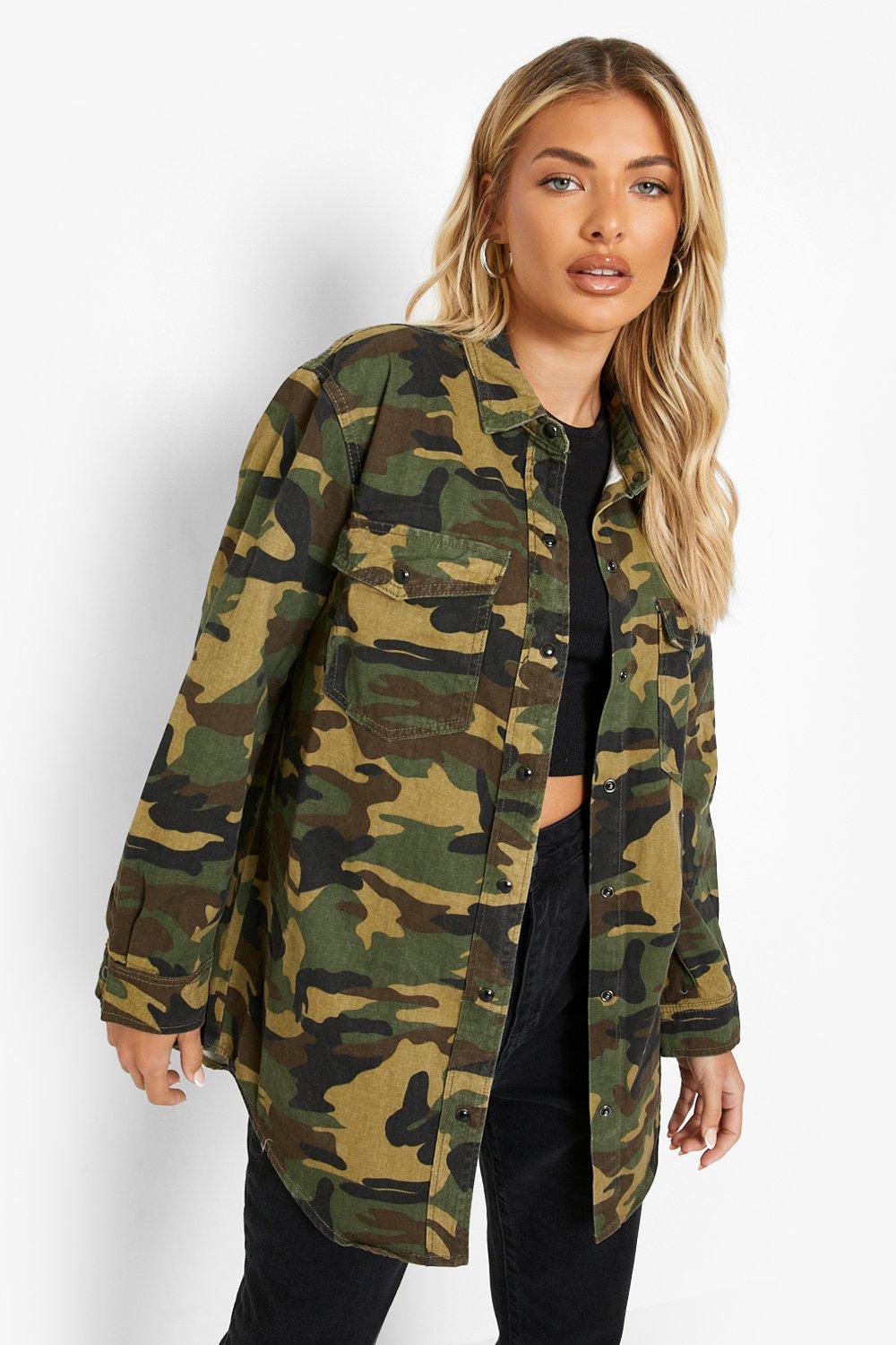 camouflage denim shirt