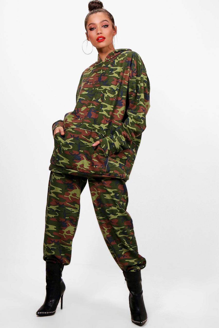 Übergroßer Addison Athleisure Trainingsanzug mit Camouflage-Druck image number 1