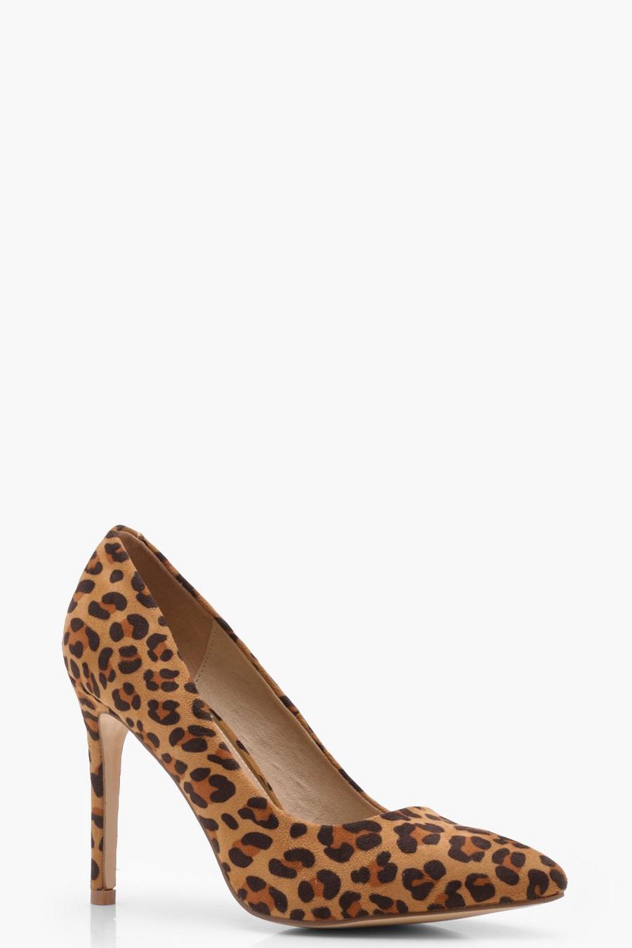 Brown Leopard Court Shoes image number 1