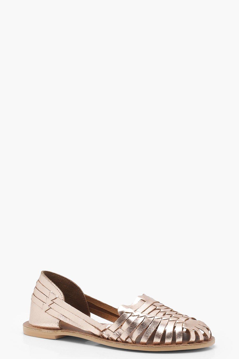 wide fit metallic shoes