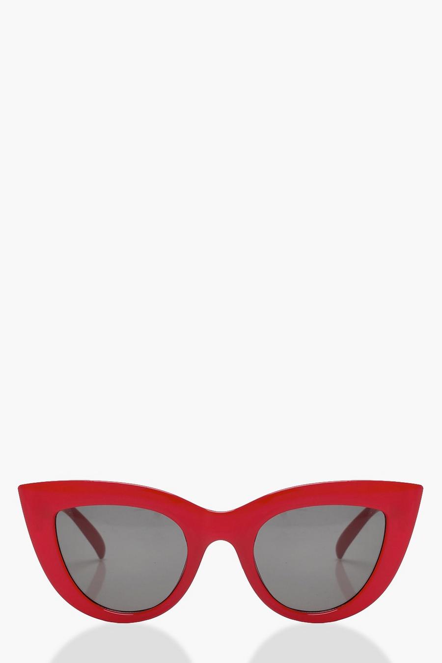 Red Cat Eye Frame Sunglasses image number 1