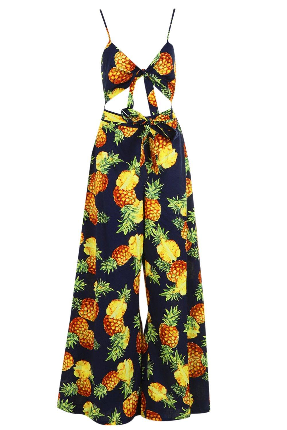 pineapple print jumpsuit
