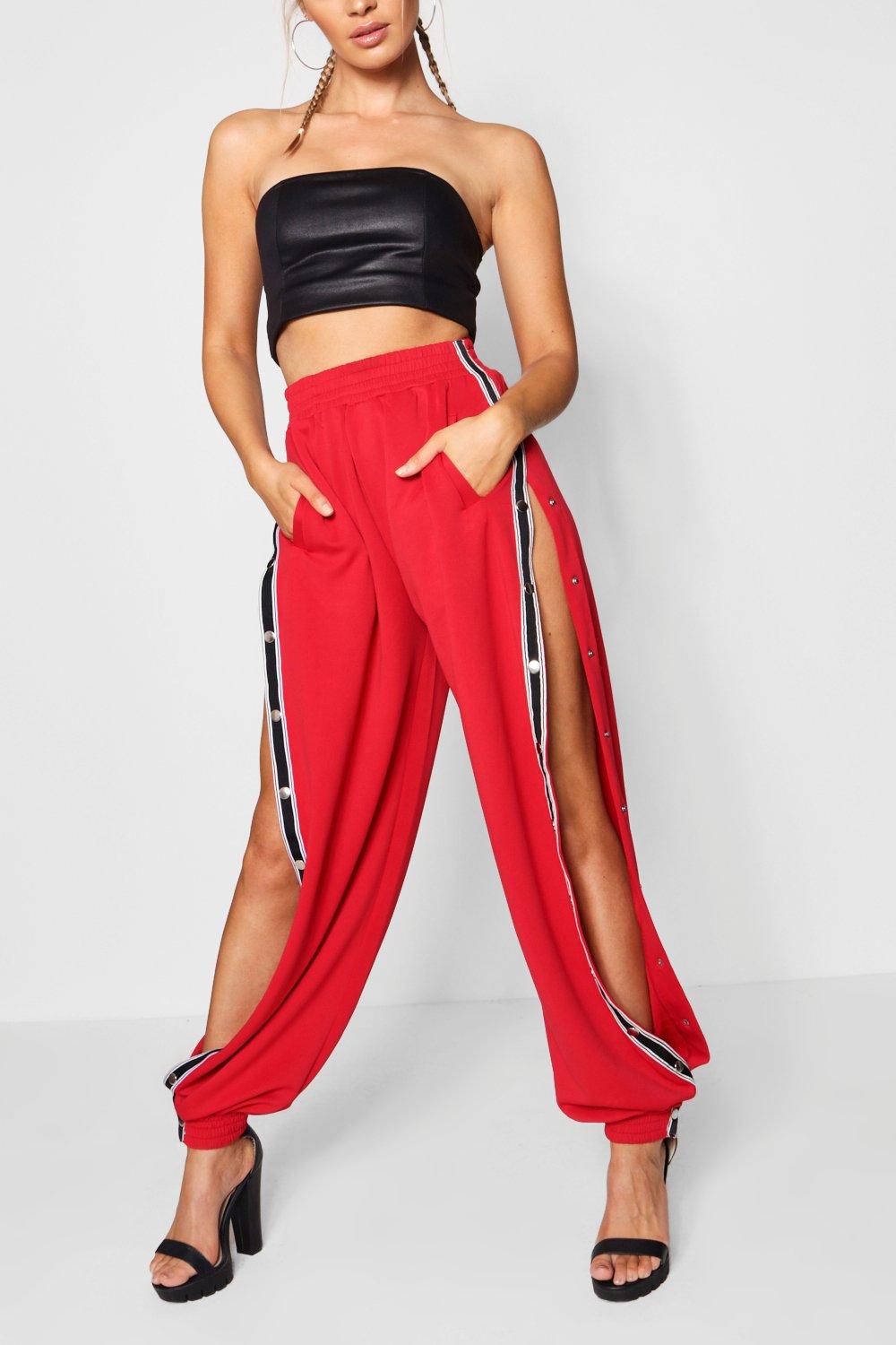 Popper pants womens best sale