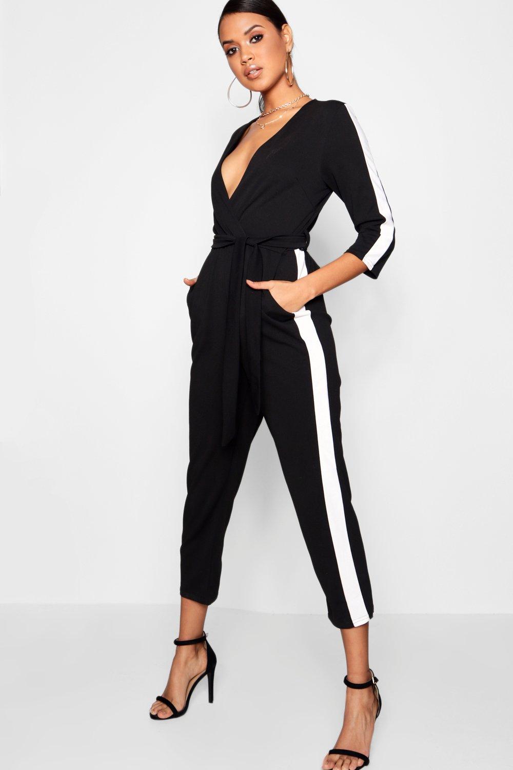 jumpsuit with side stripe