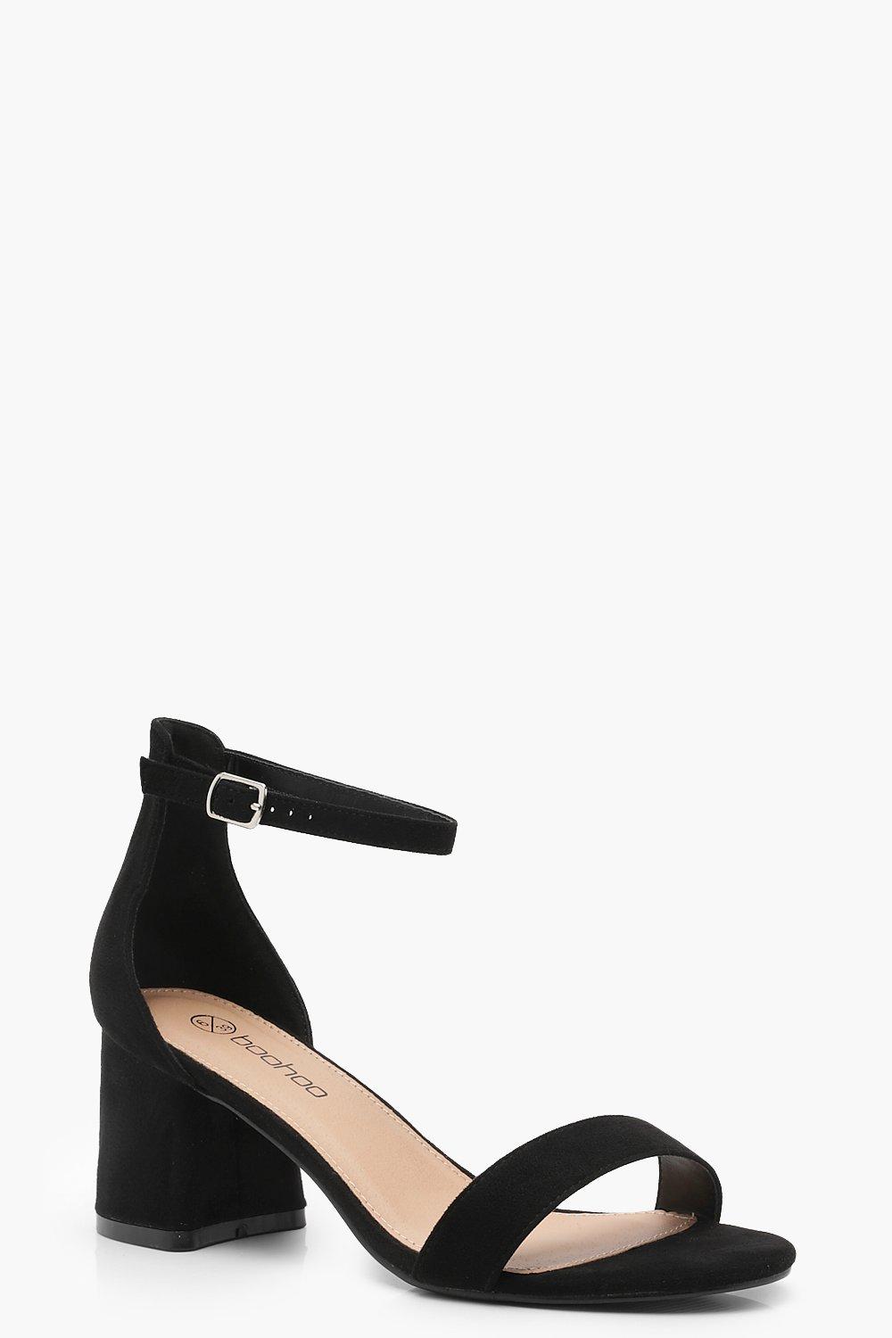 Extra Wide Width Suedette Block Heels 