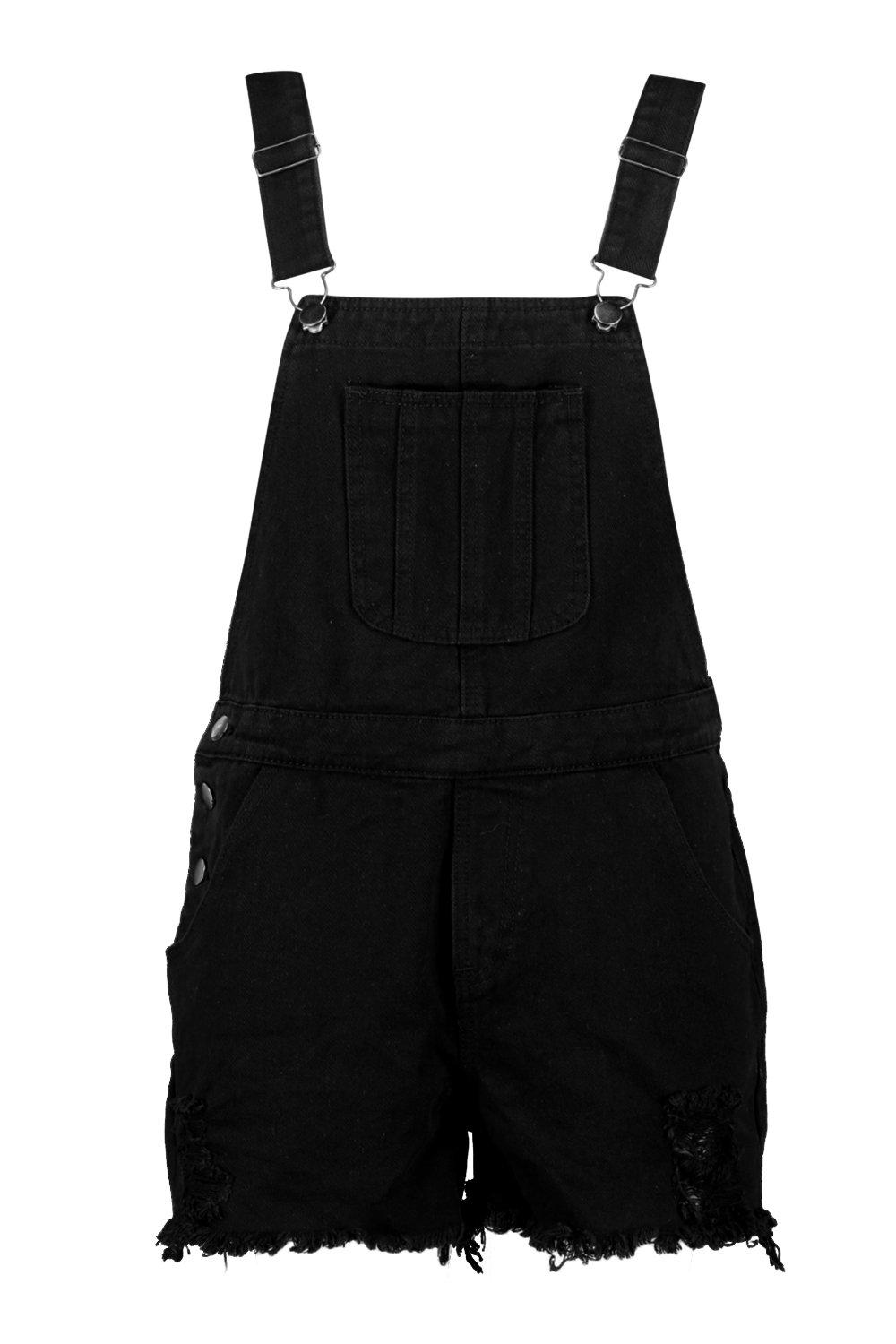 black overall short