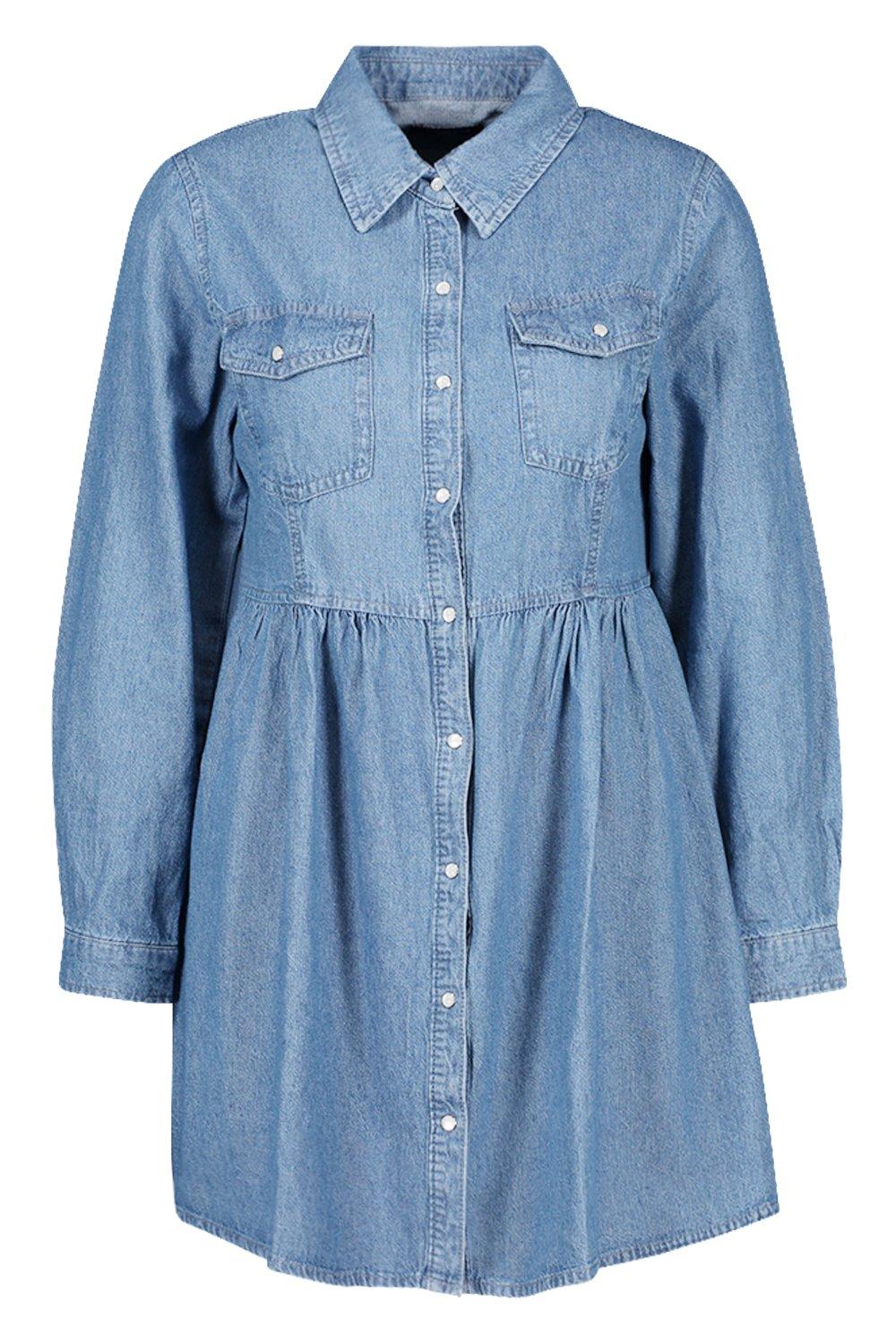 long sleeve denim tunic