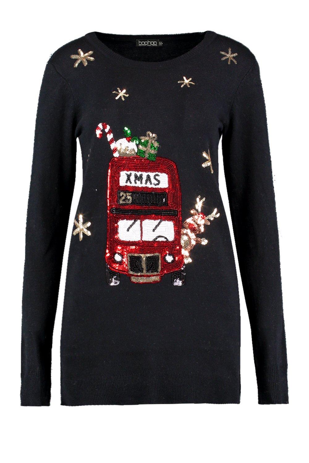 red sequin christmas jumper