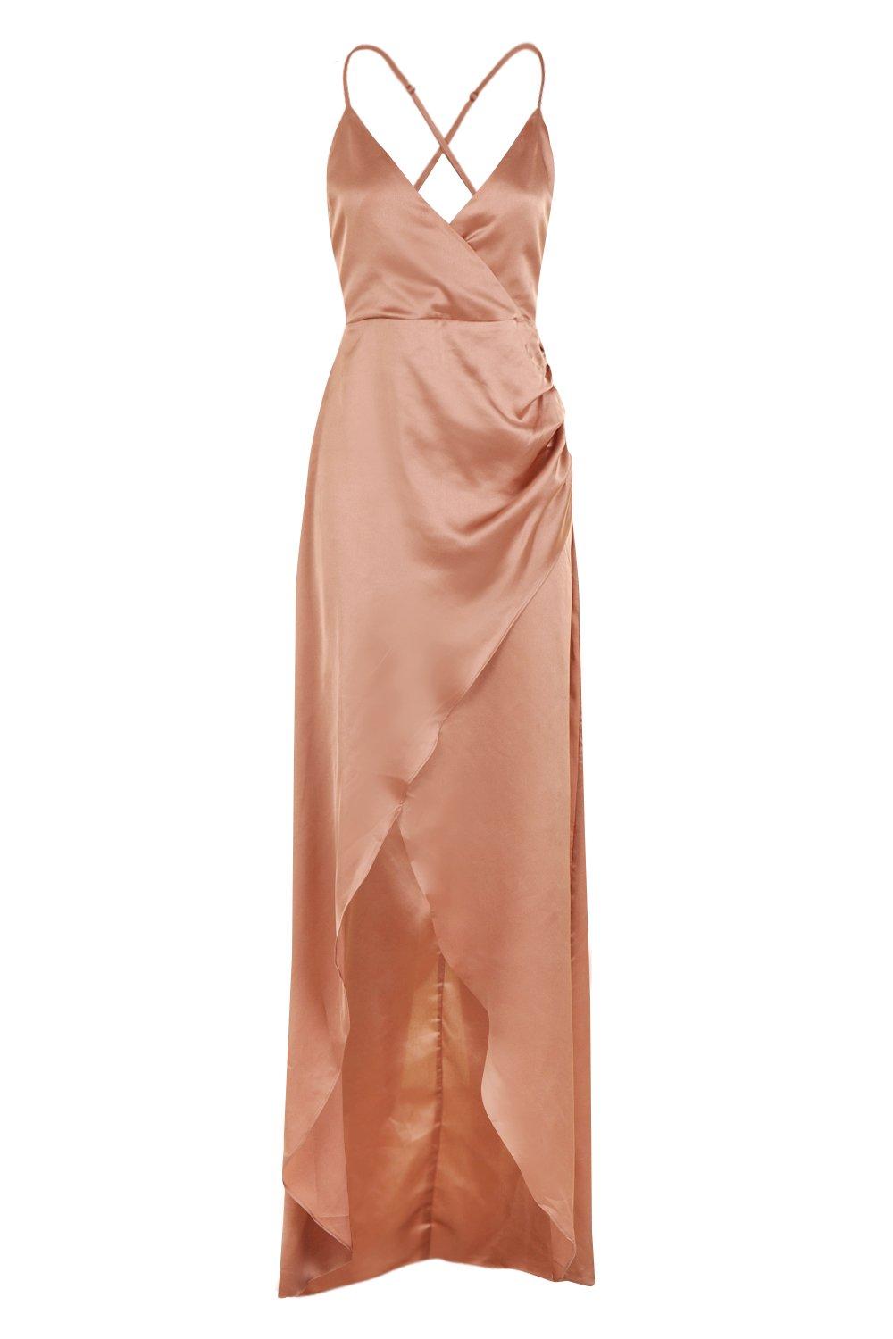 boohoo satin dress