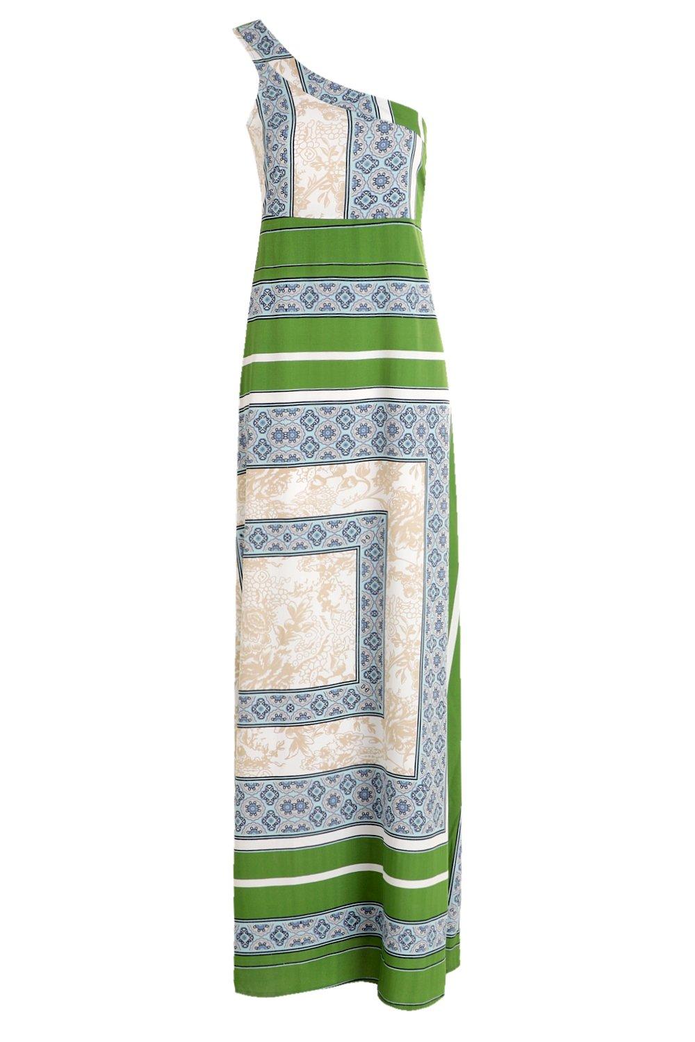 Boohoo scarf print maxi dress sales