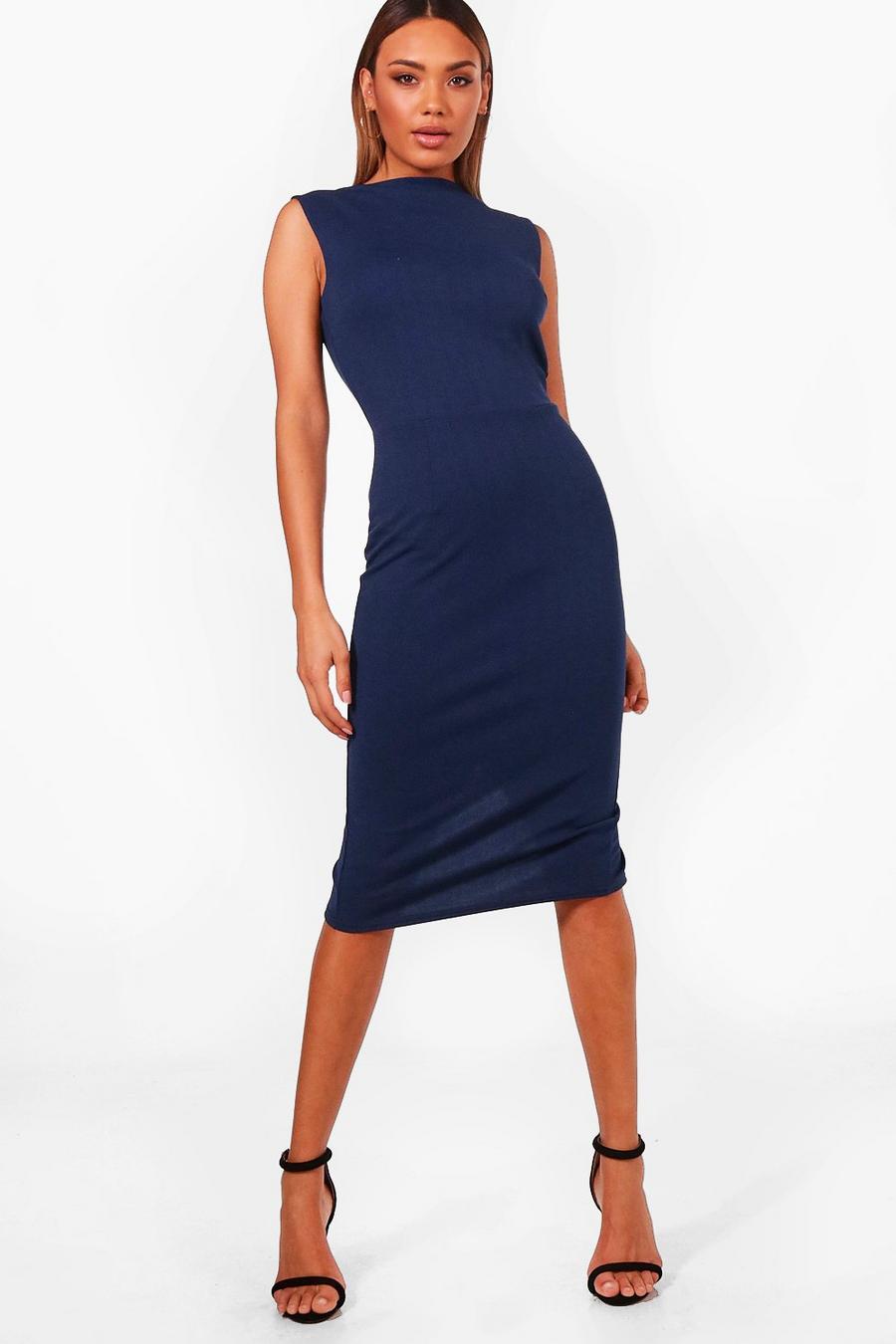 Fitted Sleeveless Midi Dress image number 1