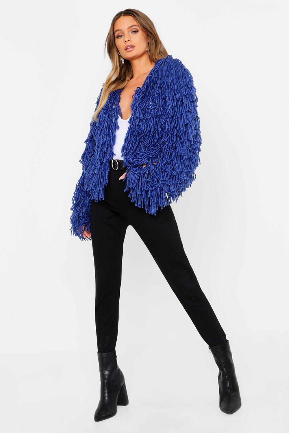 boohoo shaggy cardigan