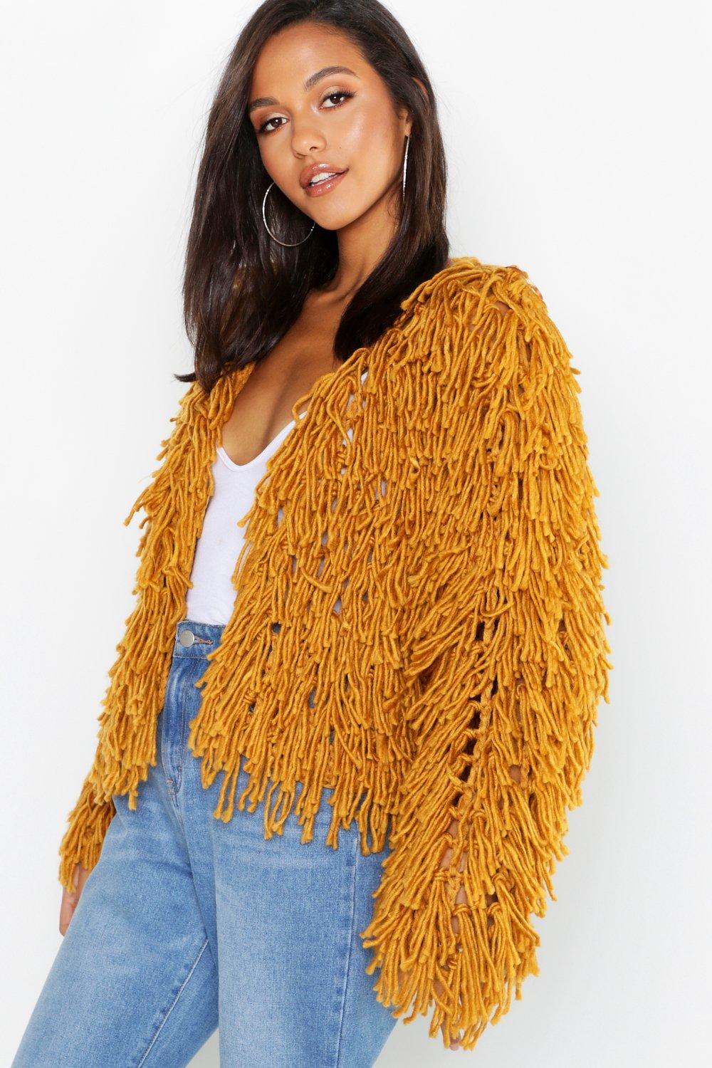 Shaggy 2025 cropped cardigan