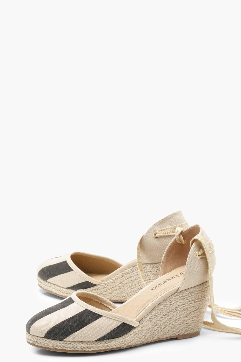 wide fit lace up espadrilles