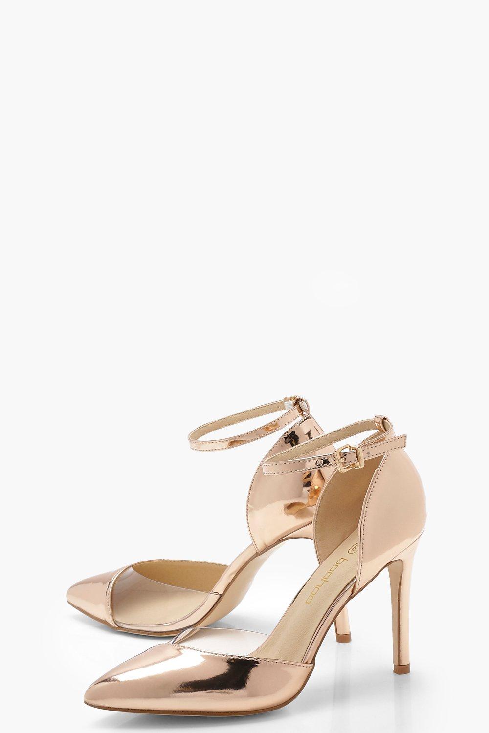 boohoo rose gold shoes