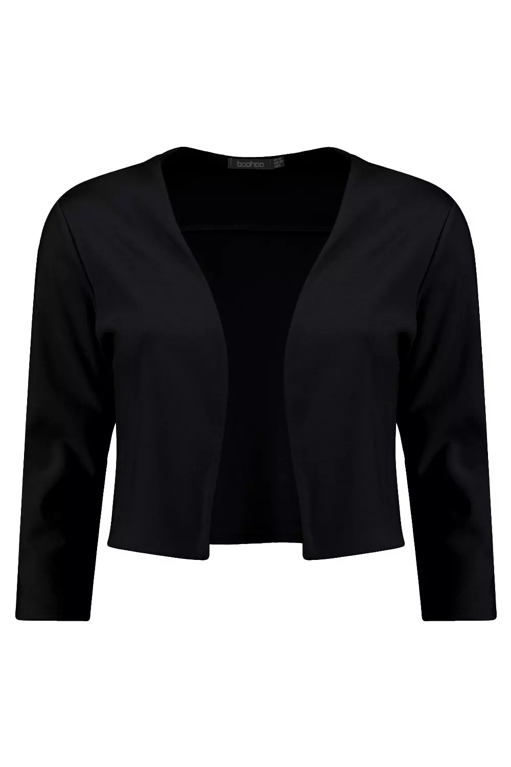 Black Crop Ponte Edge To Edge Blazer alternative image