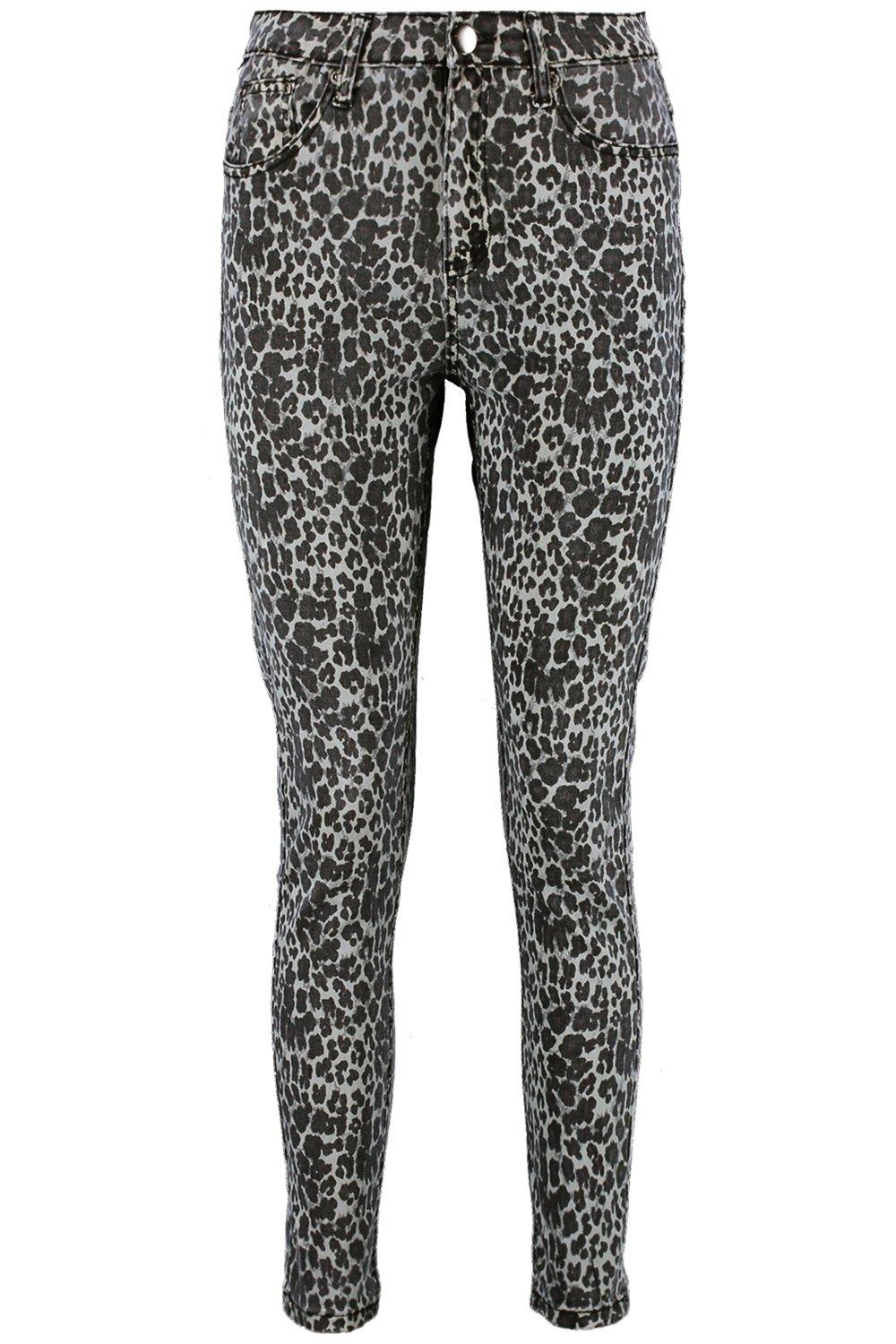 White leopard print sales jeans