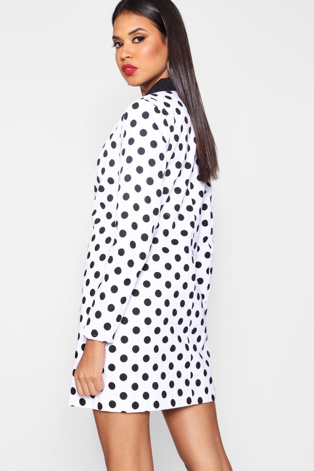 Polka dot blazer hot sale dress