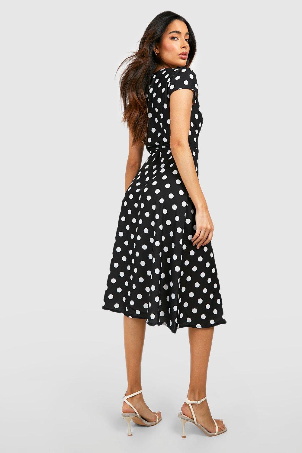 Spotted best sale wrap dress