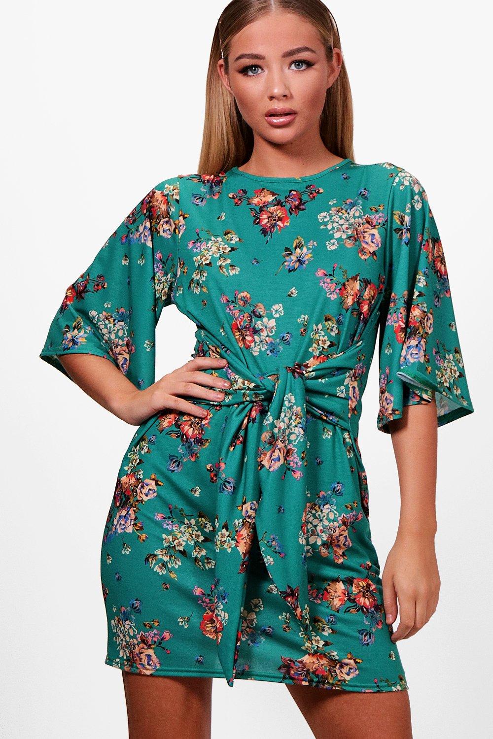 boohoo floral shift dress