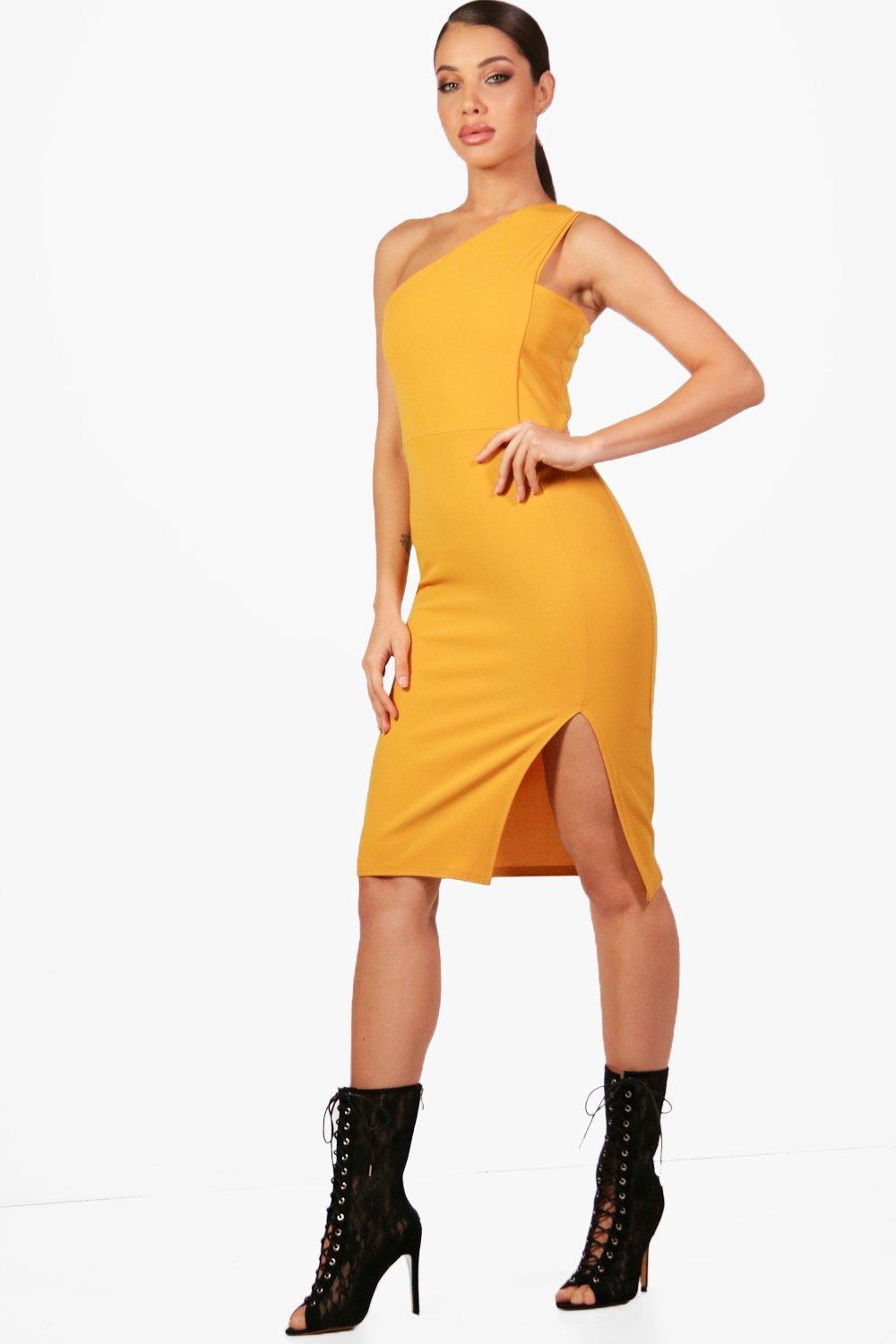 boohoo one sleeve dress