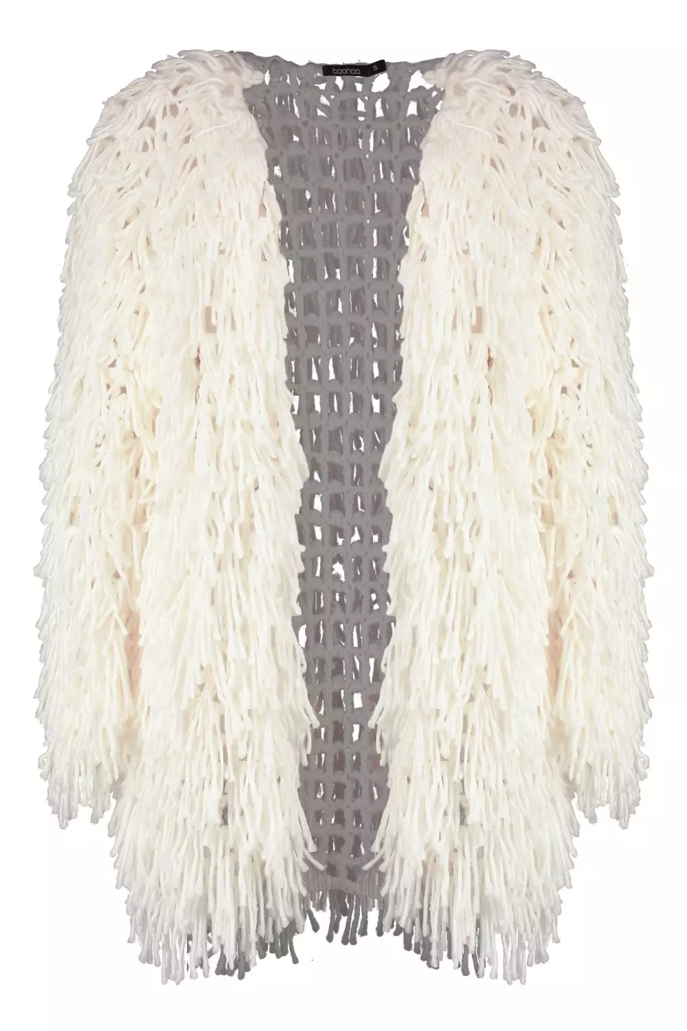 Longline Shaggy Knitted Cardigan